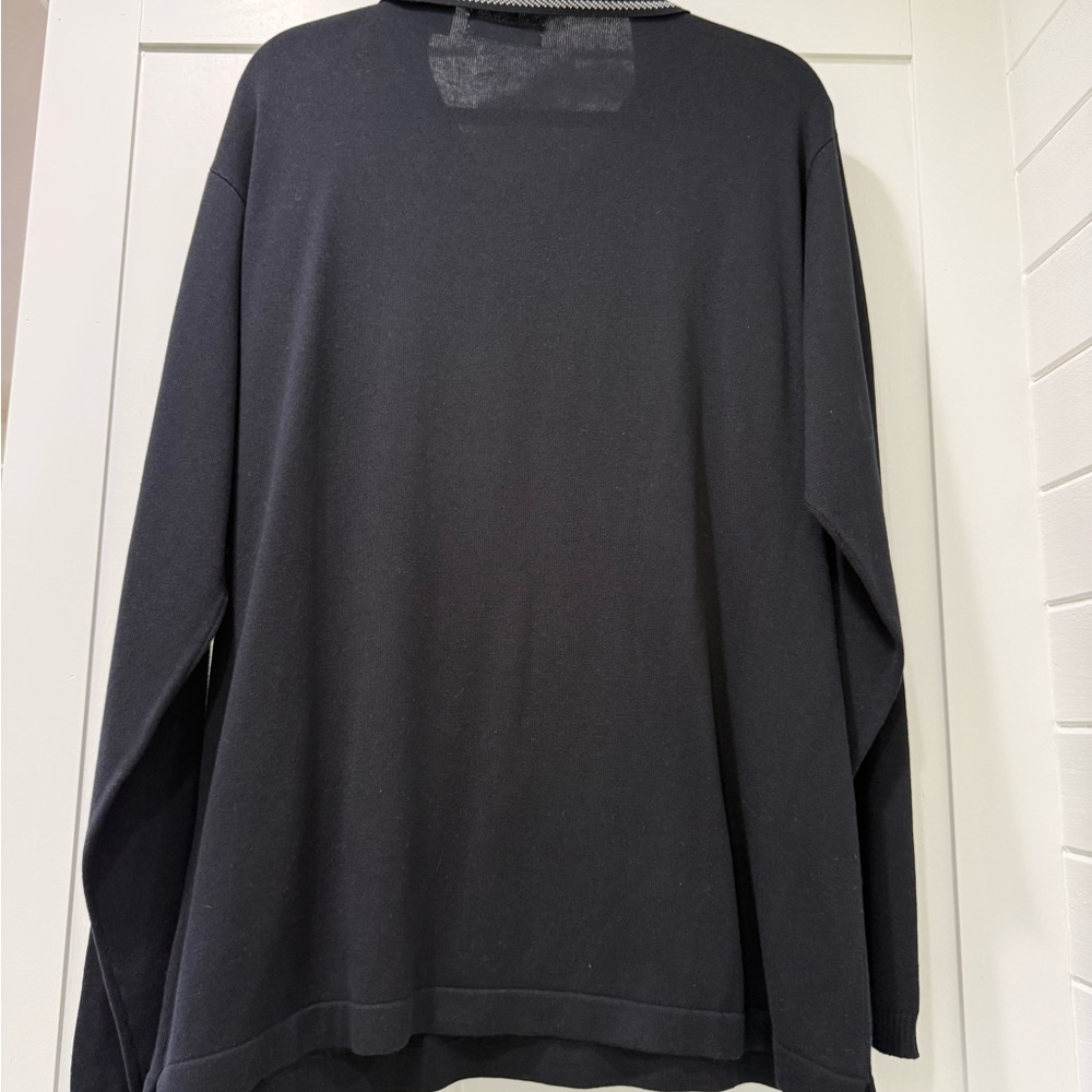 Bachrach Black‎ and Tan Zip Up Sweater - Picture 2 of 4